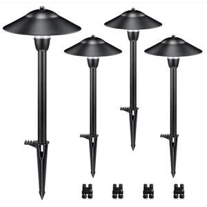 SUNVIE 4 Pack LED Landscape Path Lights 3W 12-24V Waterproof Garden